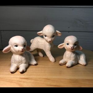 Lefton lamb sheep figurines (3) made in Japan